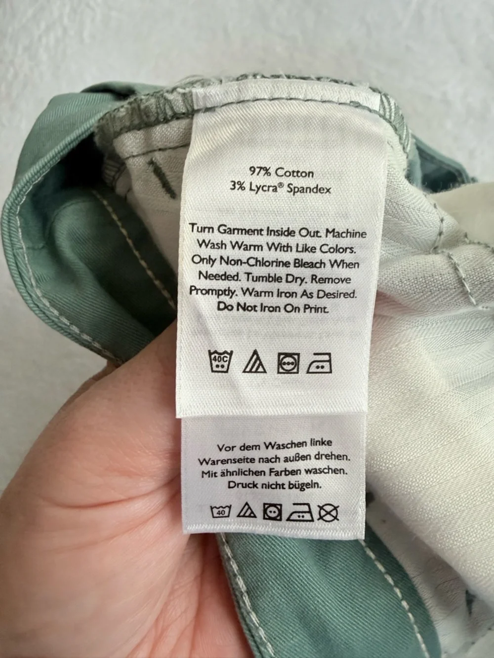 Eddie Bauer Legend Wash Curvy Straight Sage Green Chino Size 8 - Picture 7 of 7